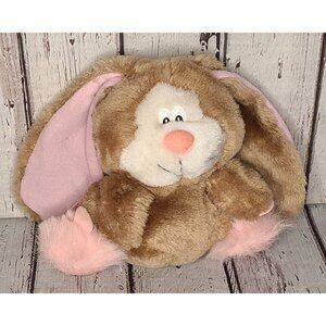 8" Vintage 1985 Applause Trudy Bunny Rabbit Plush Stuffed Animal Slippers Cute